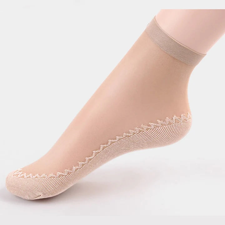 10 Pares de Meias Feminina de Algodão Antiderrapante Sedosas - Imagem 3