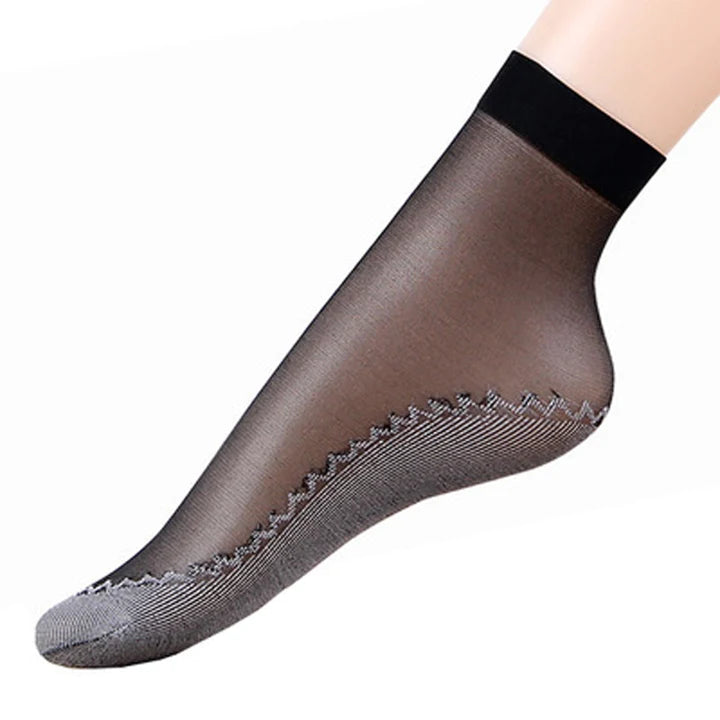 10 Pares de Meias Feminina de Algodão Antiderrapante Sedosas - Imagem 4