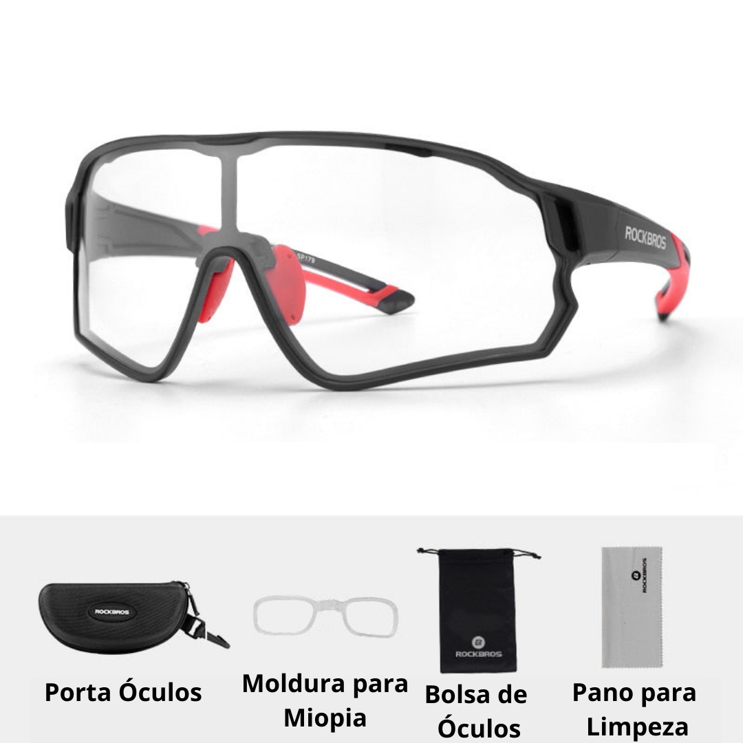 Óculos Ciclismo Lentes Fotocromáticas UV400 Masculino/Feminino RockBros - Imagem 7