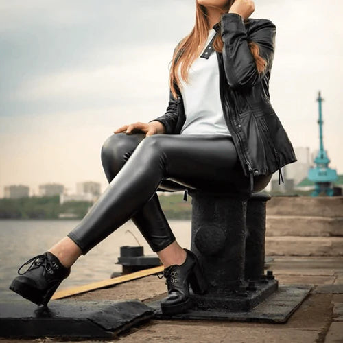 Legging de Couro Flanelada Térmica - FashionLeg - Imagem 6