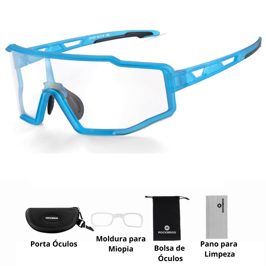 Óculos Ciclismo com Proteção UV400 Masculino/Feminino RockBros - Imagem 4