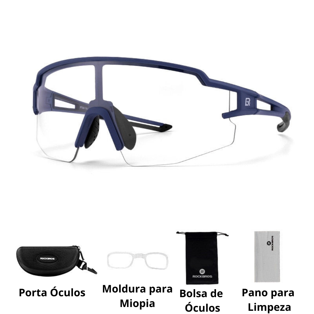 Óculos Ciclismo com Proteção UV400 Masculino/Feminino RockBros - Imagem 5