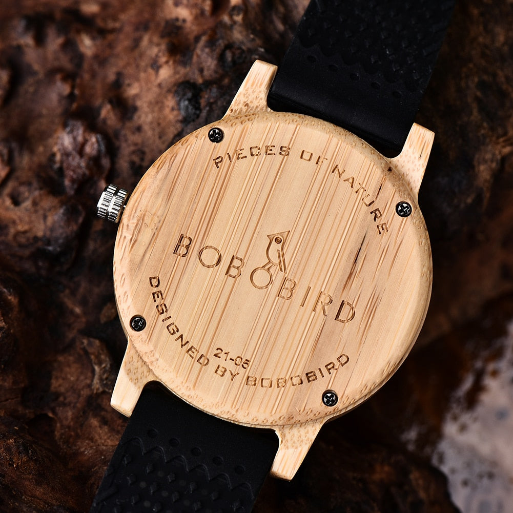Relógio Masculino Feminino Bamboo Wood - Imagem 15