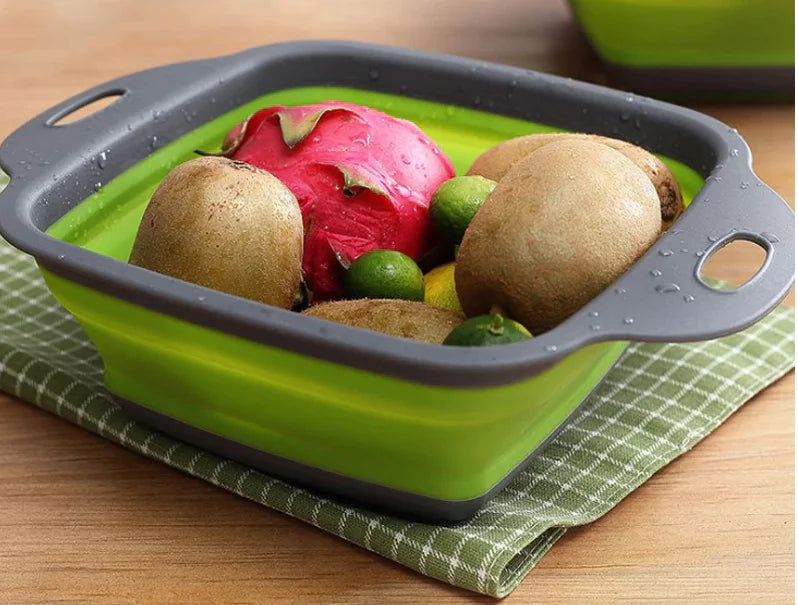Bandeja de Silicone para Guardar e Lavar Frutas e Vegetais - Imagem 3