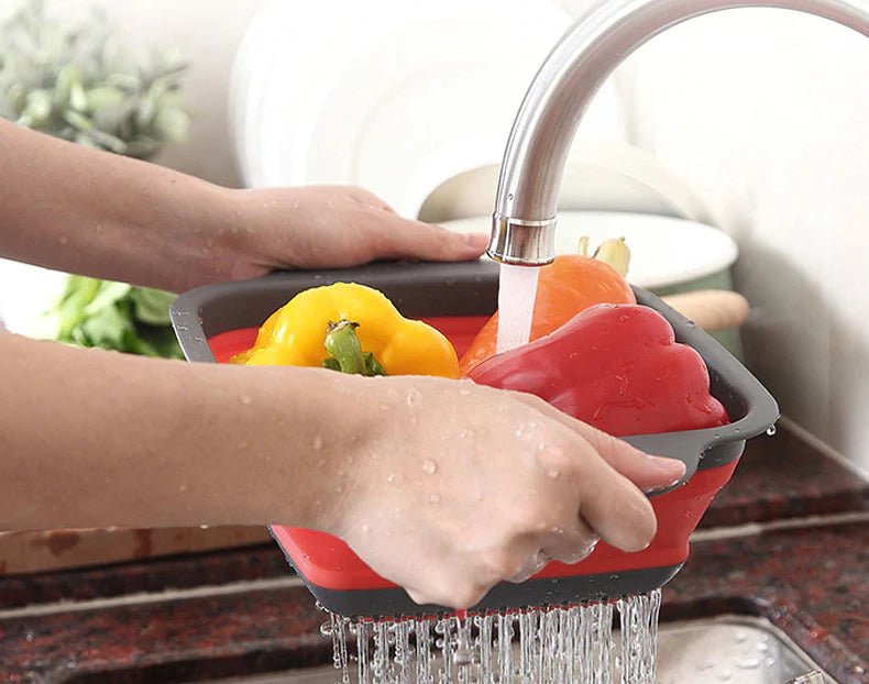 Bandeja de Silicone para Guardar e Lavar Frutas e Vegetais - Imagem 5