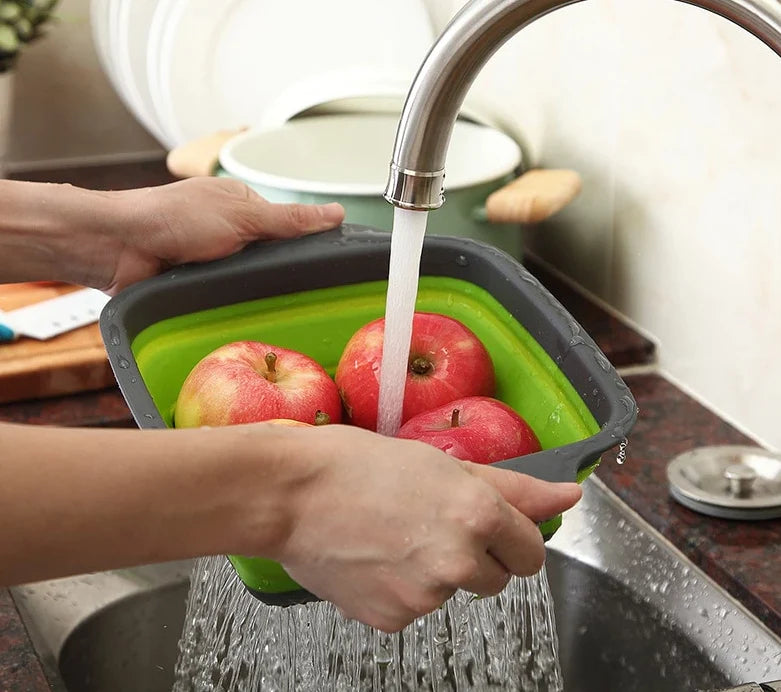 Bandeja de Silicone para Guardar e Lavar Frutas e Vegetais - Imagem 4