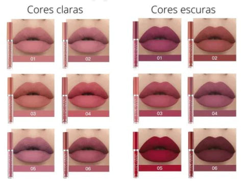 Batom de Longa Duração com Efeito Matte - Compre 3 Leve 6 - Imagem 8