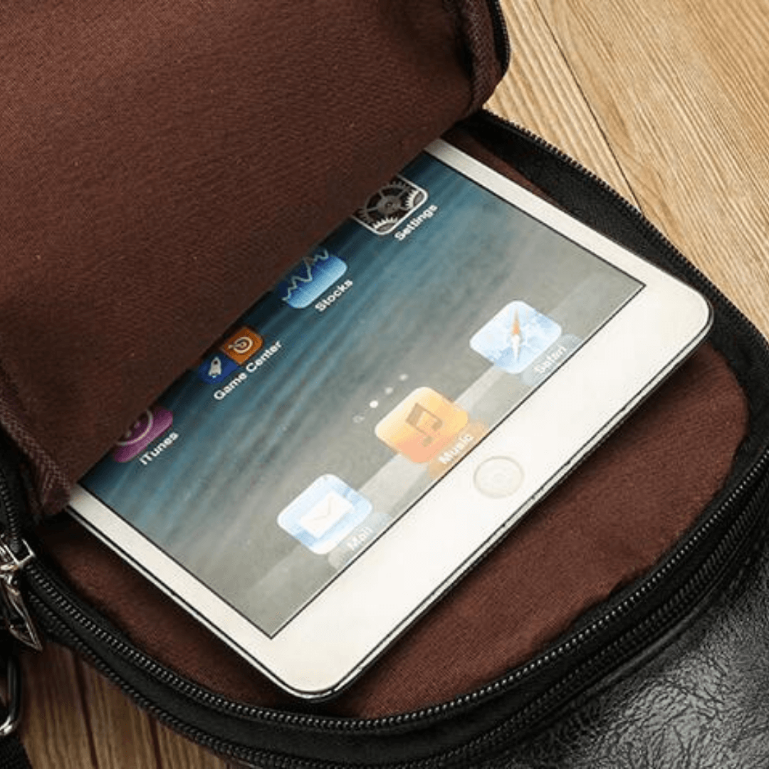 Bolsa Transversal de Couro Unissex - Imagem 5