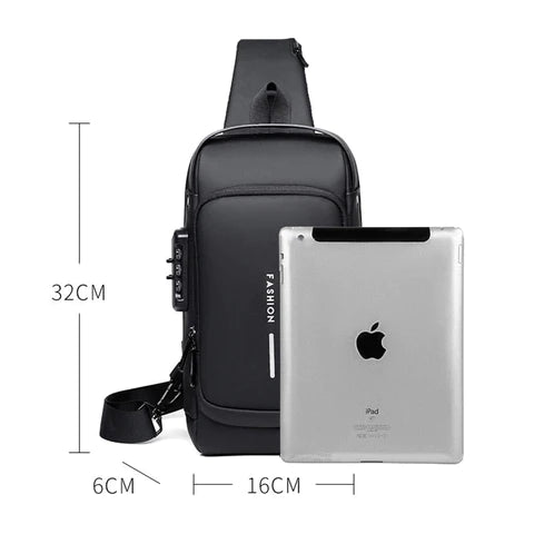 Bolsa de Ombro Antifurto com Carregamento USB - Imagem 8