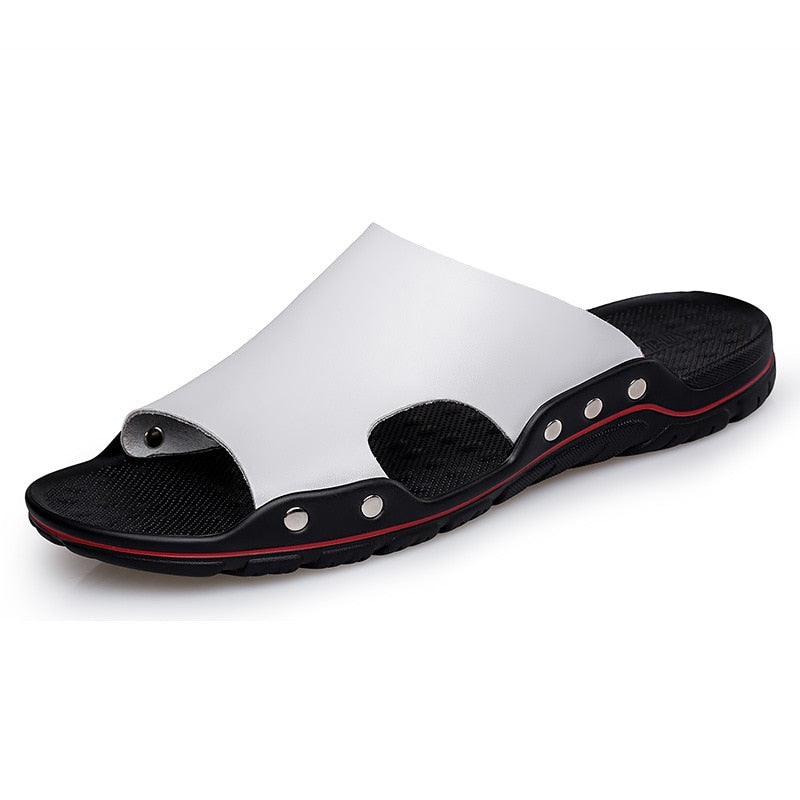Chinelo de Couro Ortopédico com Sola Antiderrapante - Imagem 9