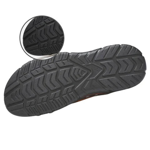 Chinelo de Couro Ortopédico com Sola Antiderrapante - Imagem 5