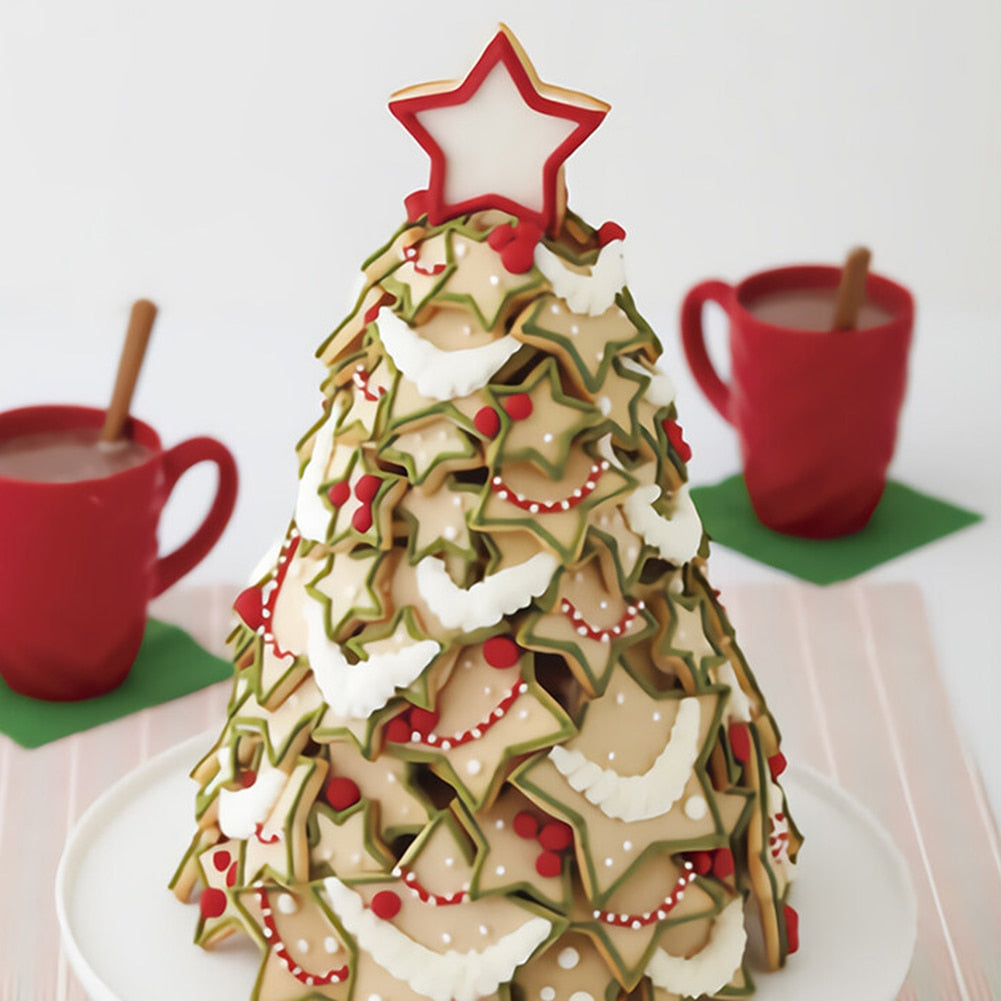 Conjunto Moldes de árvore de Natal 3D - 6 Peças - Imagem 2