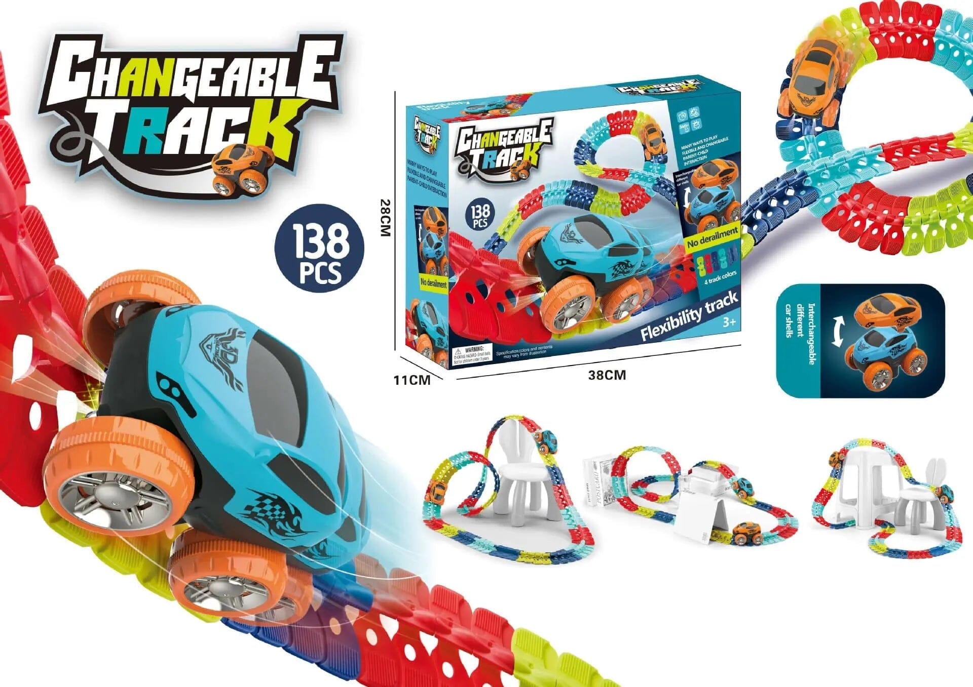 Conjunto de Pistas de Carro Antigravidade - GoTrack - Imagem 8