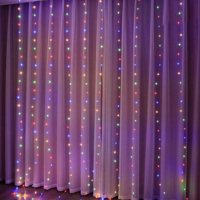 Cortina de Led com 300 Luzes e 8 Modos para Natal - Imagem 4