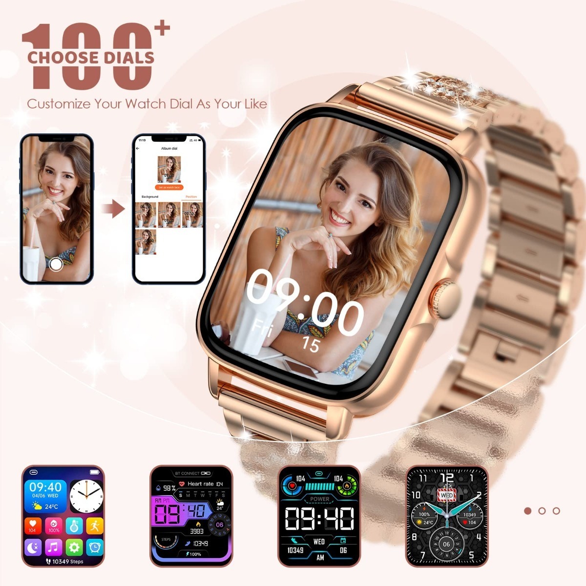 Smartwatch Para Mulheres Com Chamada Bluetooth - Imagem 8