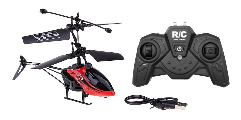 Helicóptero De Controle Remoto Preto De 2 Canais - Imagem 4