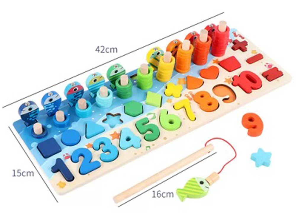 Montessori Brinquedos De Madeira Educativos Para Crianças Bo - Imagem 8