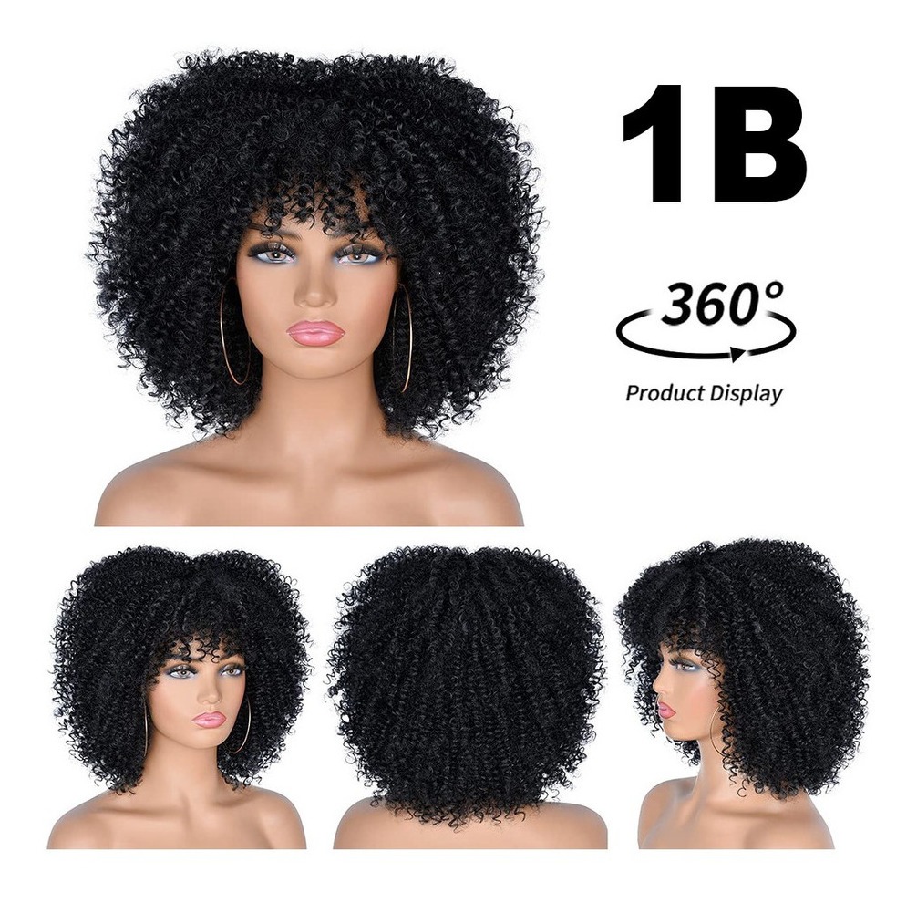 Peruca Peruca Afro Cacheada Para Uso Diario - Imagem 5