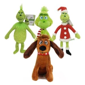 Boneco De Pelúcia Grinch De Natal Com 4 Peças Para Infantil