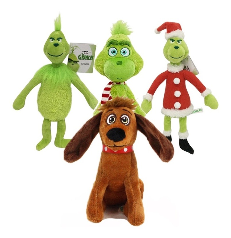 Boneco De Pelúcia Grinch De Natal Com 4 Peças Para Infantil