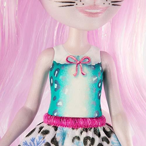Boneca Pequena Enchantimals Sybill Snow Leopard 6in - Imagem 5