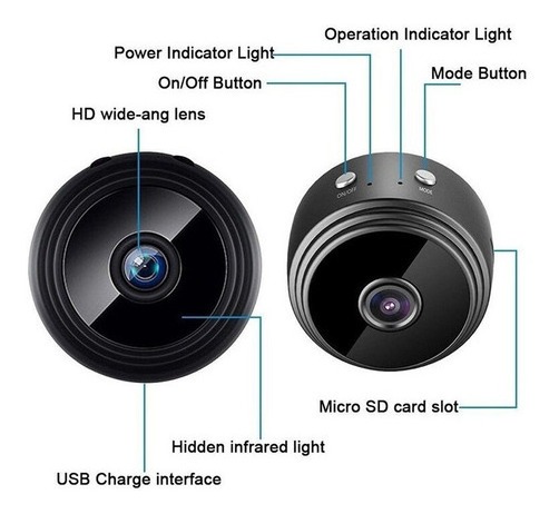 Mini Câmera Espiã Wifi Ip A9 Gravador Voz