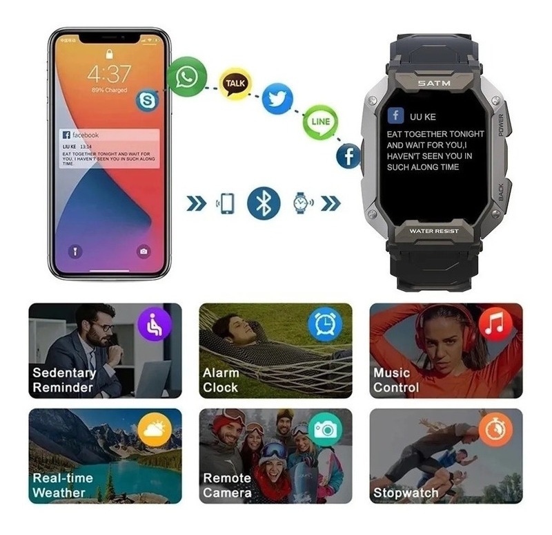 Smartwatch Melanda Ip68 Waterproof Sports - Imagem 5