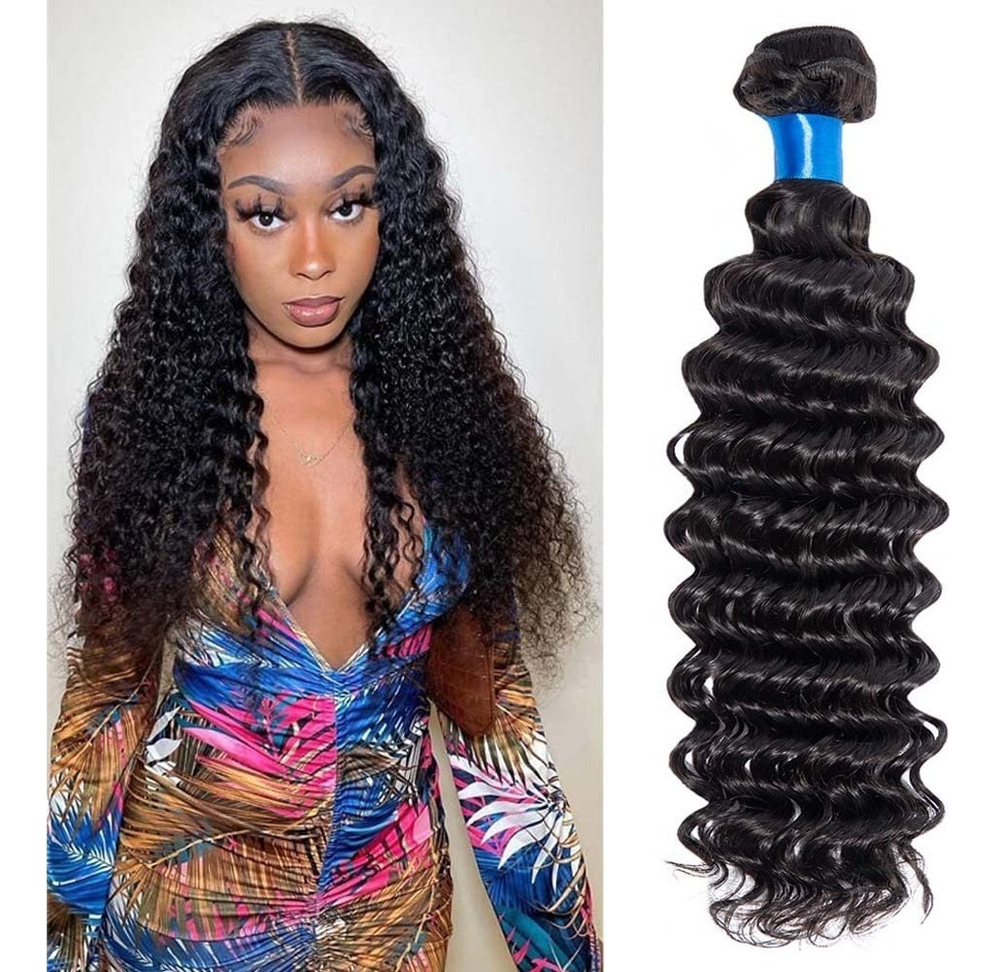 Pacote Virgem Peruca Do Cabelo Humano Cachos De 65cm Preto - Imagem 2