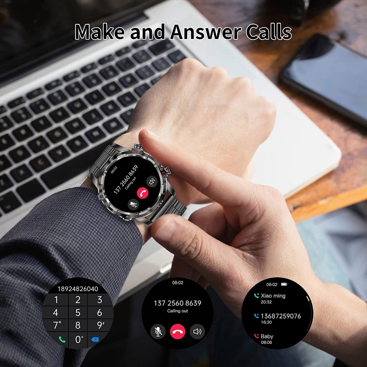 Rastreador De Fitness Smart Watch (faça/resposta Chamada) Pa - Imagem 2