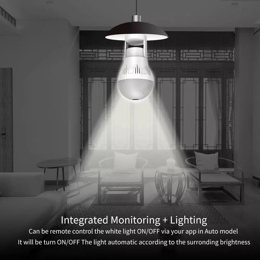 Câmera De Lâmpada Led Universal Multifunções 1080p - Imagem 3