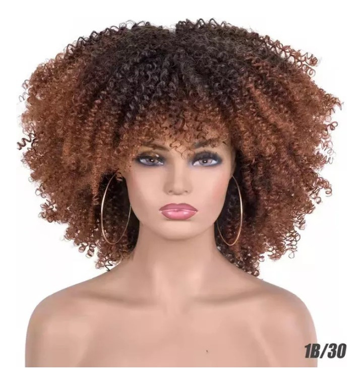 Peruca Peruca Afro Cacheada Para Uso Diario - Imagem 18
