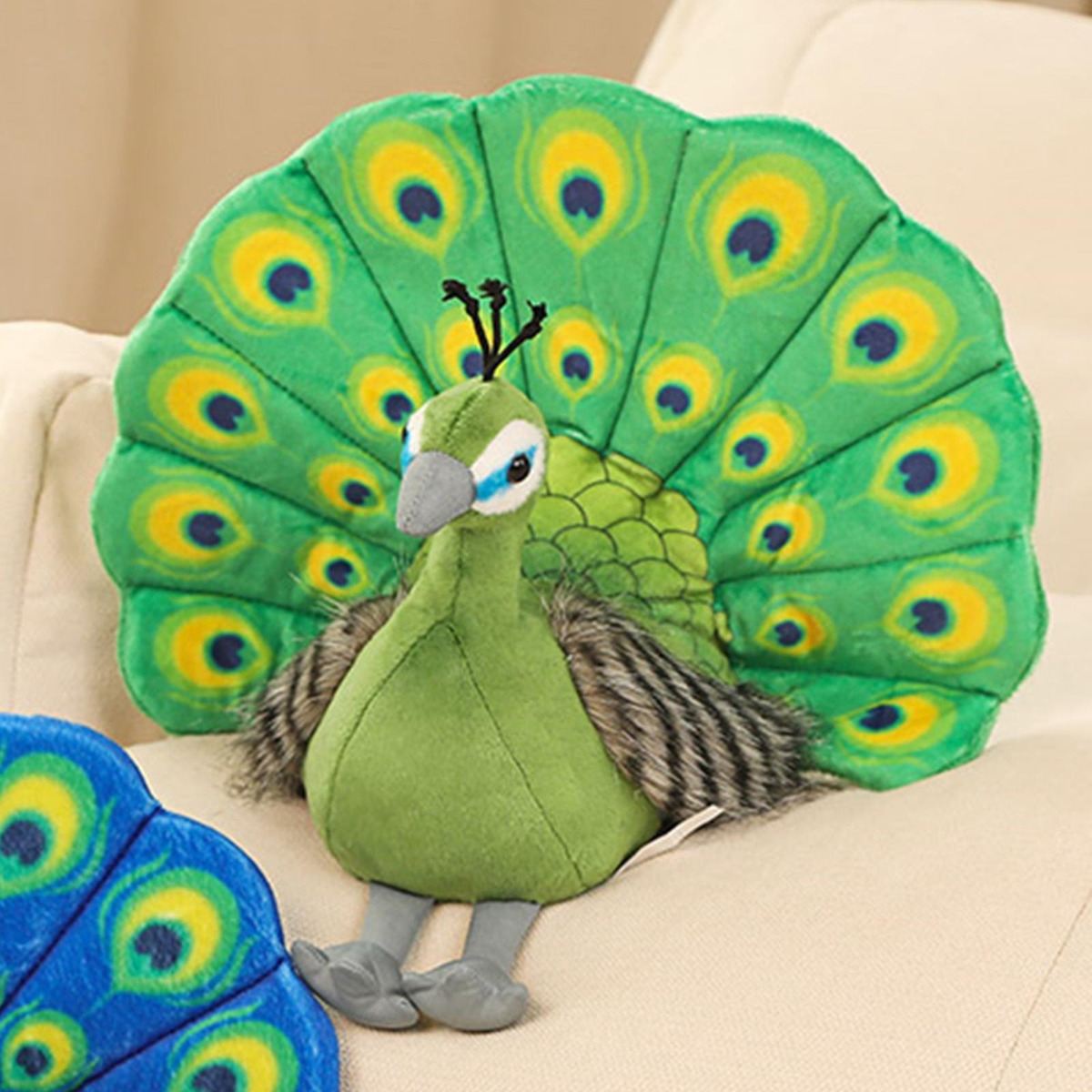Simulação Suave Boneca Animal Pelúcia Pp Algodão Pavão - Imagem 15