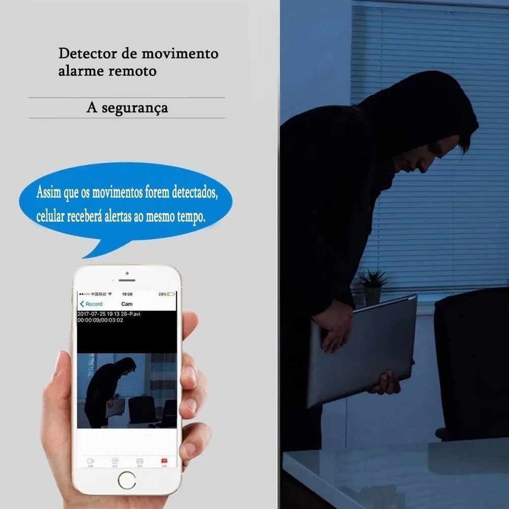 Monitoramento De Câmera De Mini Câmera Por Telefone Celular - Imagem 5