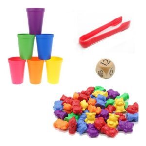 Jogo De Correspondência Montessori Com Copos Empilhados