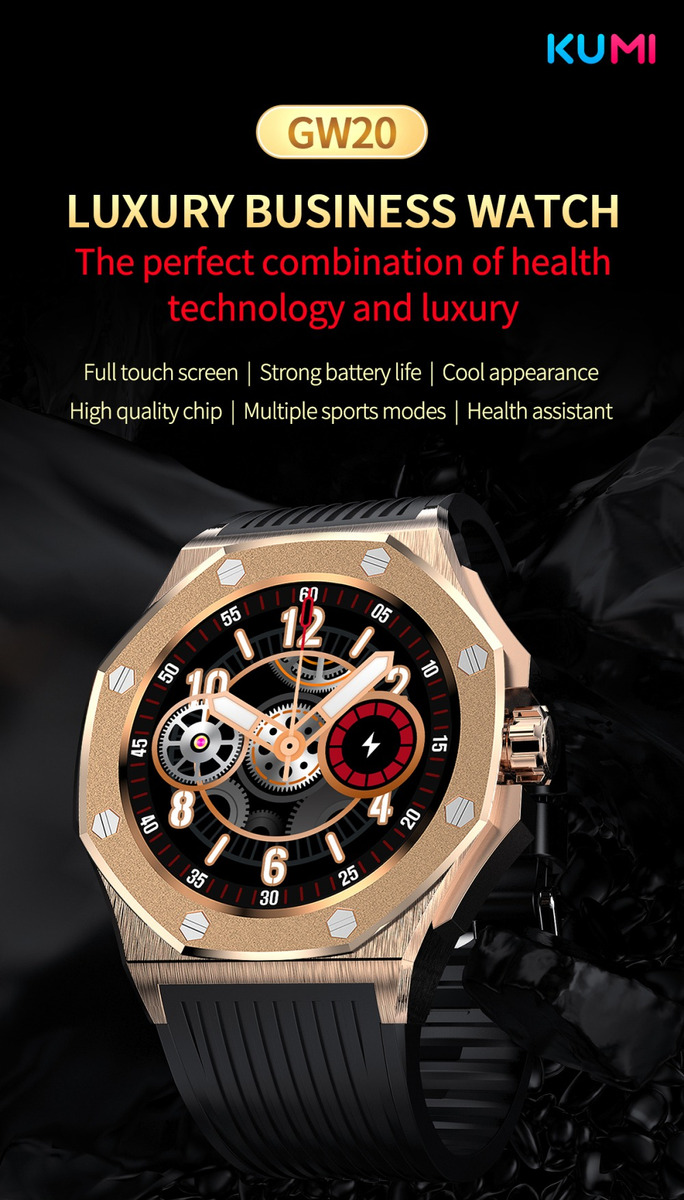 Smartwatch Relógio Kumi Gw20 Caixa Metal Ipx7 À Prova D'água - Imagem 8
