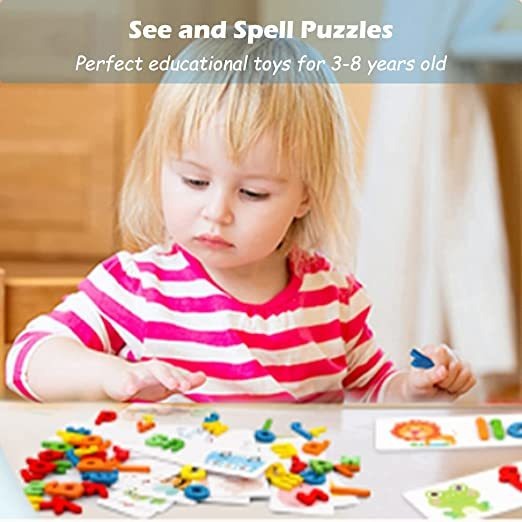 Comprar -jogos Para Crianças Spelling Puzzle Flashcard Aprendendo