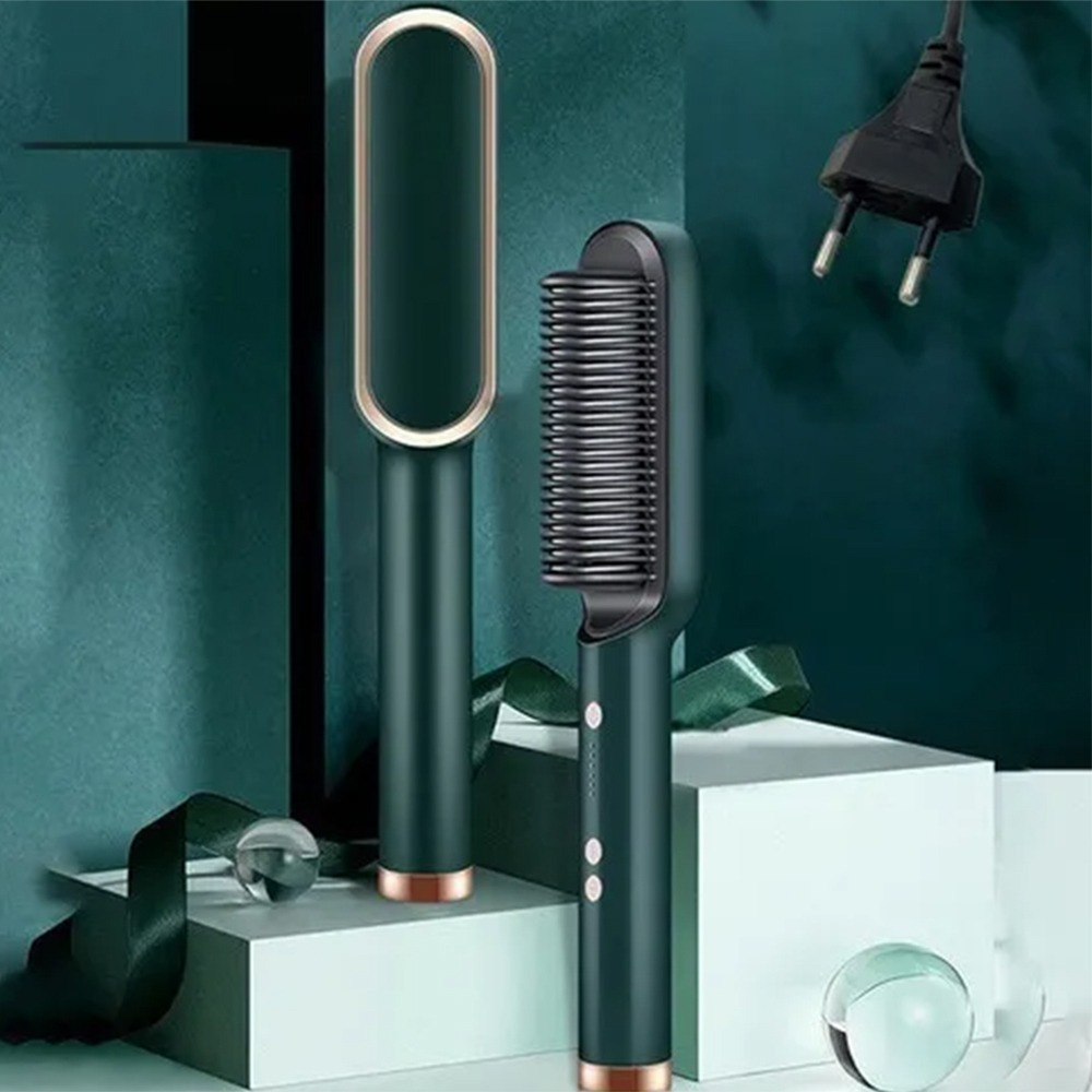 Escova Alisadora 5 Em 1 Sleek Gold Basiqe - Bivolt - Imagem 3