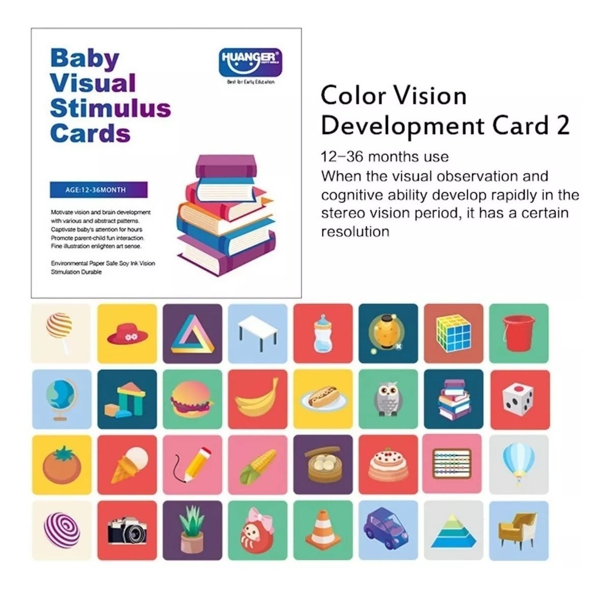 Cartas Brinquedo Montessori Alto Contraste P/ Bebê Estímulo - Imagem 6