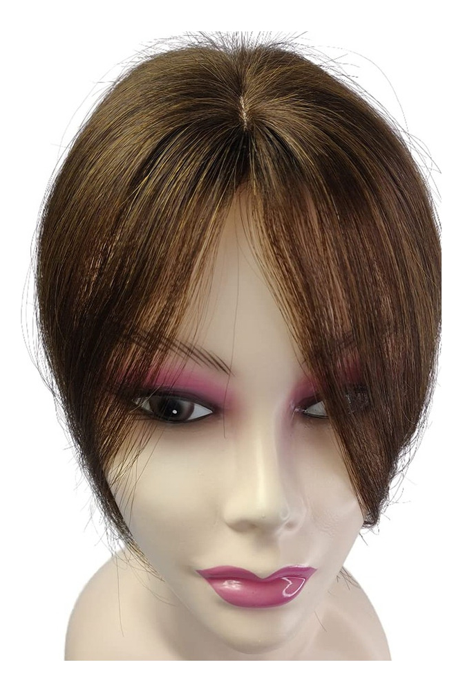 Peruca De Cabelo Humano Topper, Moldada Na Frente E - Imagem 3