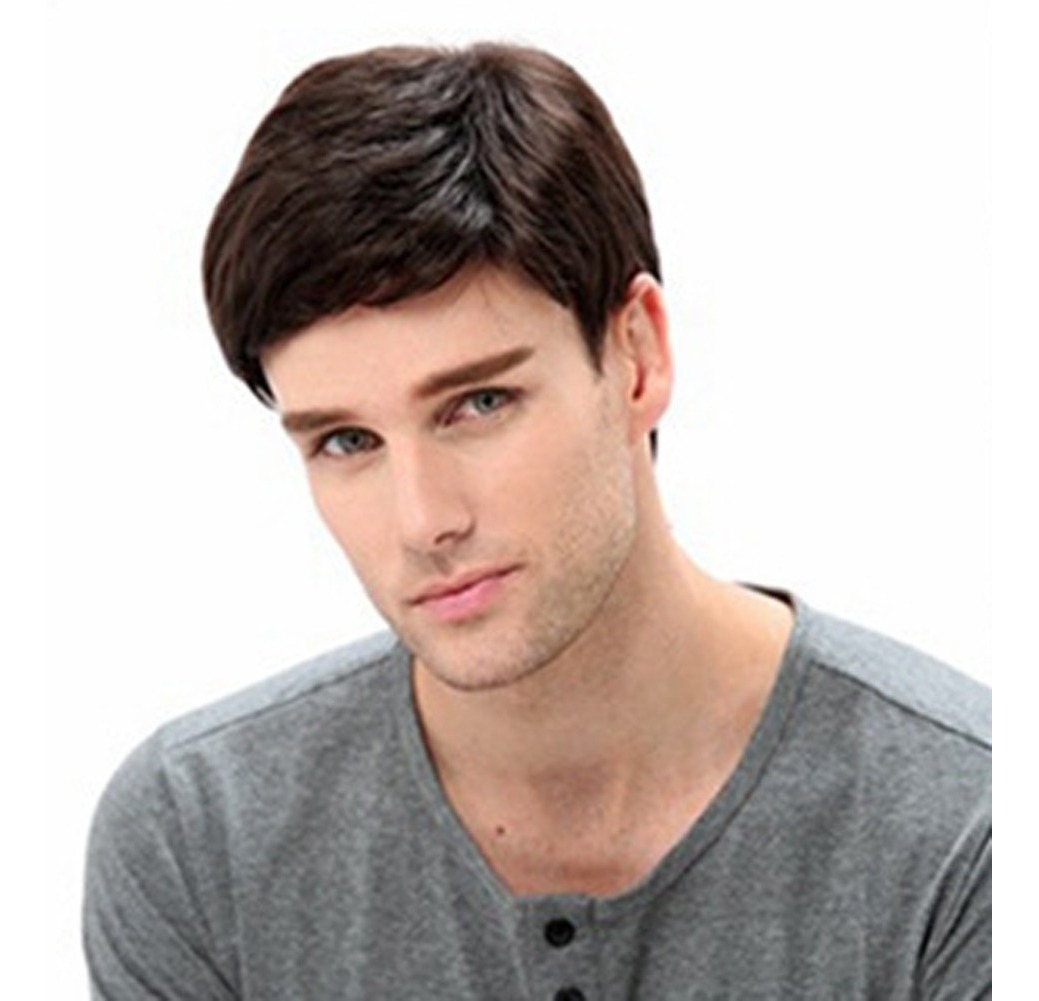 Peruca Preta Natural Para Homens Peruca Moderna De 9 Cm - Imagem 6