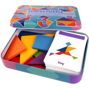 Brinquedos De Quebra-cabeça De Madeira De Tangram Geométrico