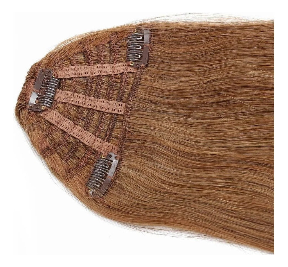 Aplique Tic Tac Franja 100% Cabelo Humano Virgem Liso 2unds - Imagem 33