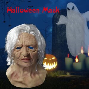 Máscara De Mulher Velha De Halloween Máscara Facial Assustad