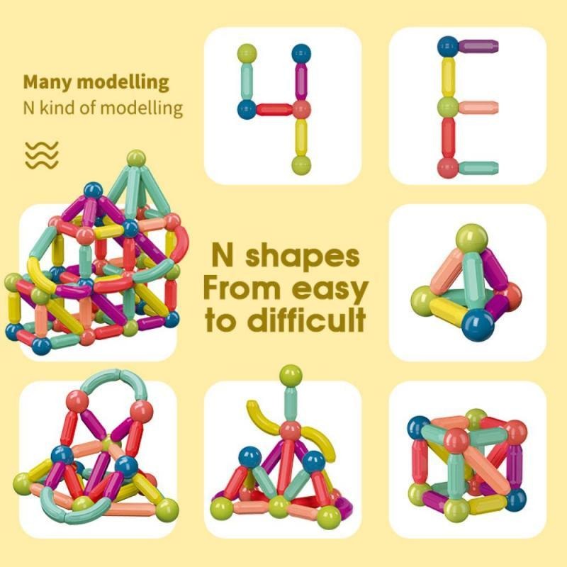 20pcs Big Size Magnetic Stick Building Blocks Ímãs Para Cria - Imagem 8