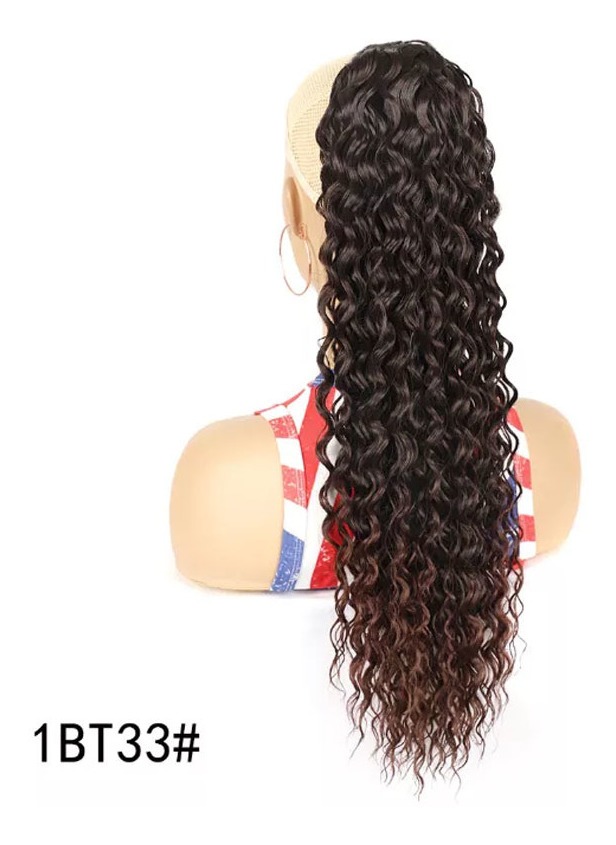 2set Peruca Natural Cabelos Humanos Rabo De Cavalo 60cm - Imagem 7