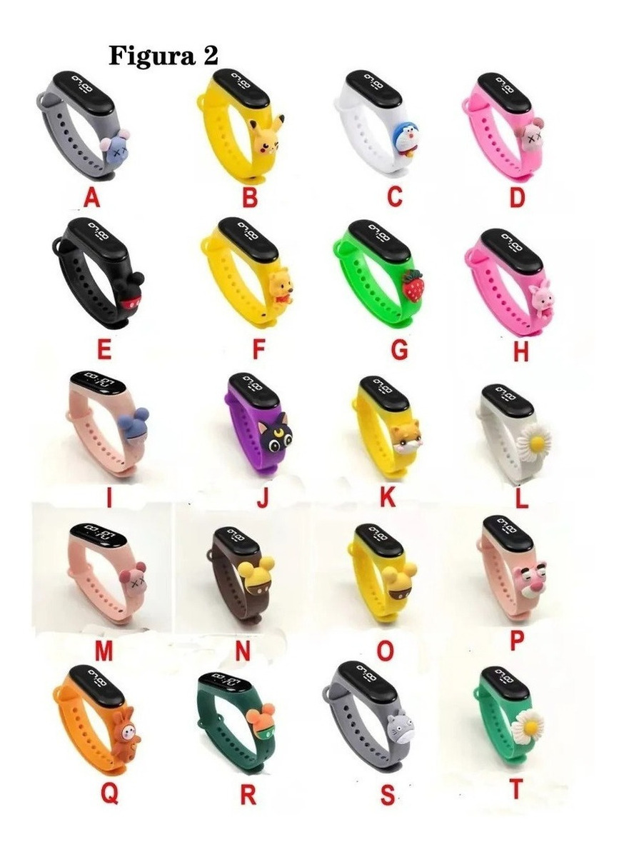 Cartoon Children's Led Bracelet Watch, 45 Pieces - Imagem 3