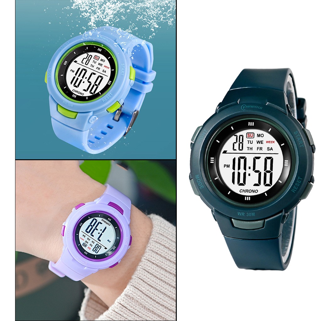 Meninos Girls Digital Watch Electro Impermeável Ao Ar Livre - Imagem 65