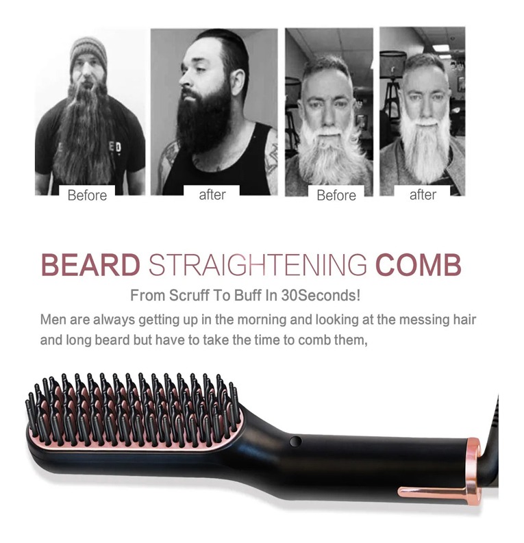 Chapinha Alisadora Para Homens Barba, Cabelo Pratico 220v - Imagem 2