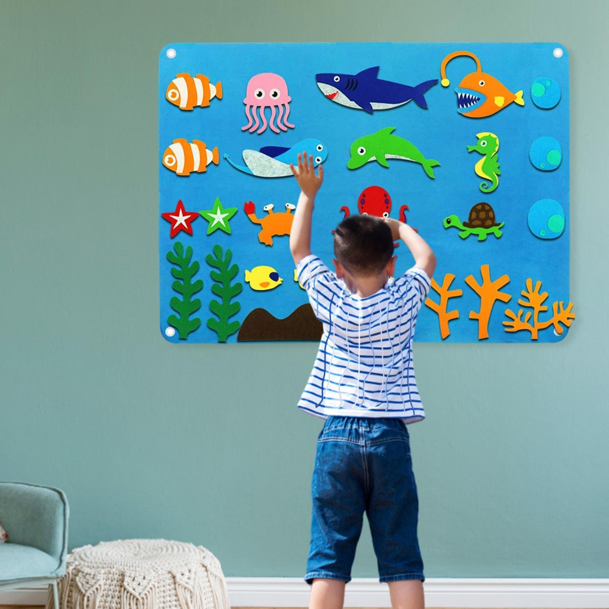 De Tabuleiro De Feltro Montessori Diy Tabuleiros De Feltro - Imagem 24