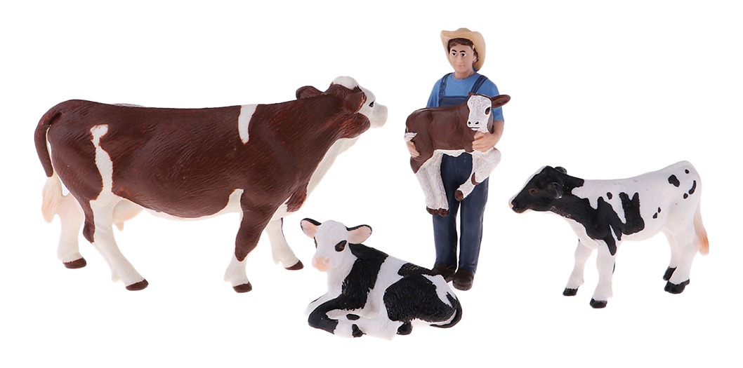 Fazendeiro Alto Realístico Dos Brinquedos Dos Animais De Faz - Imagem 4